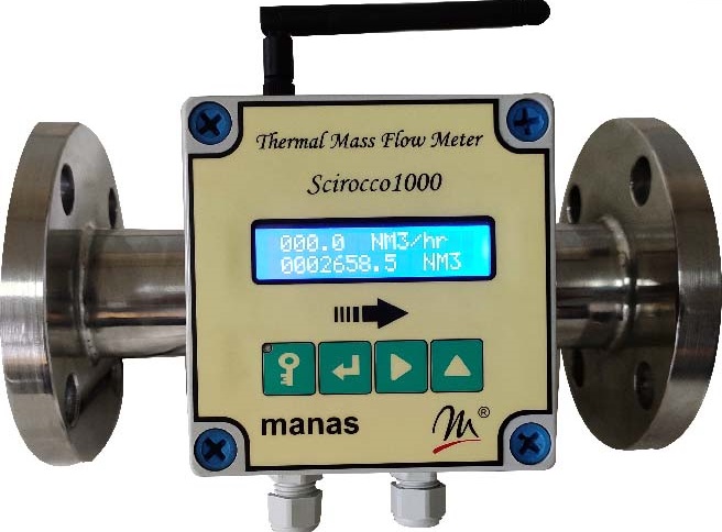 Insertion-gas-flow-meter
